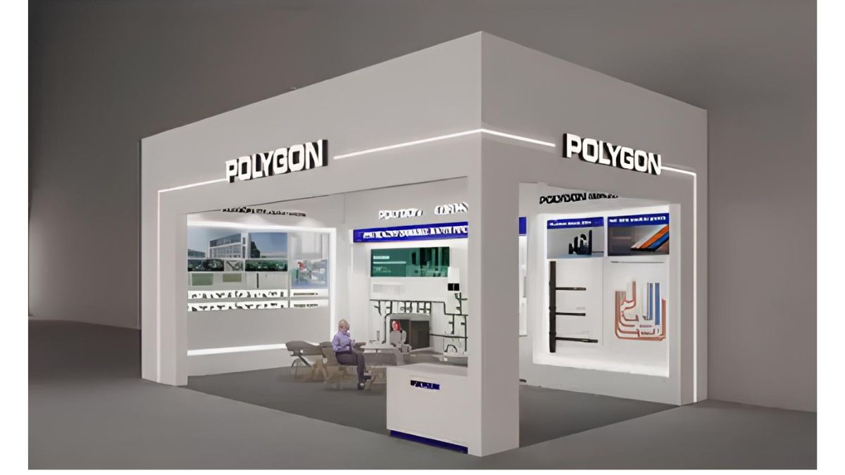 METRIX Expo exhibition display installation for Shandong Heavy Industry, an example of custom booth and exhibition project work