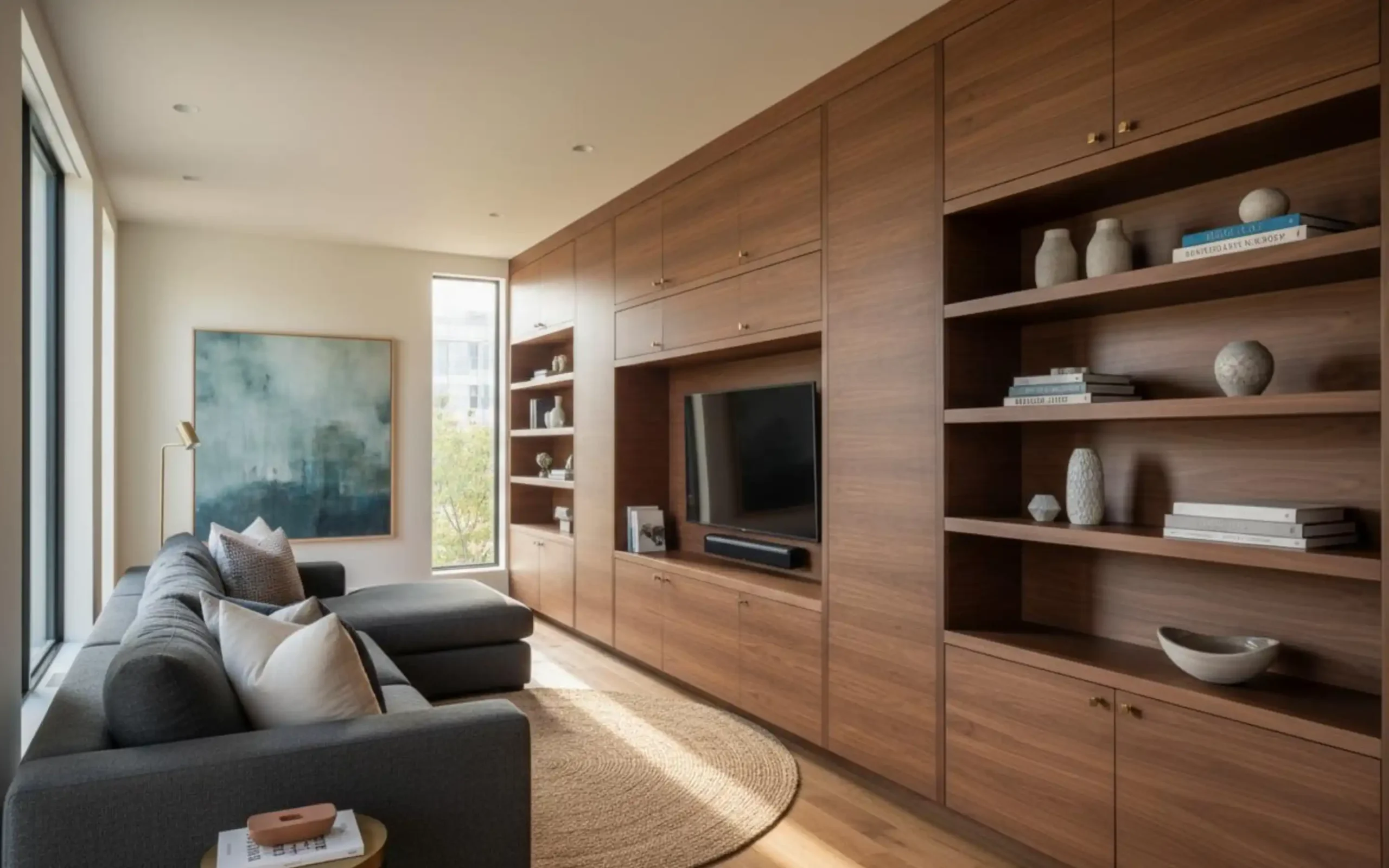 Built in wooden cabinetry and custom interior joinery work