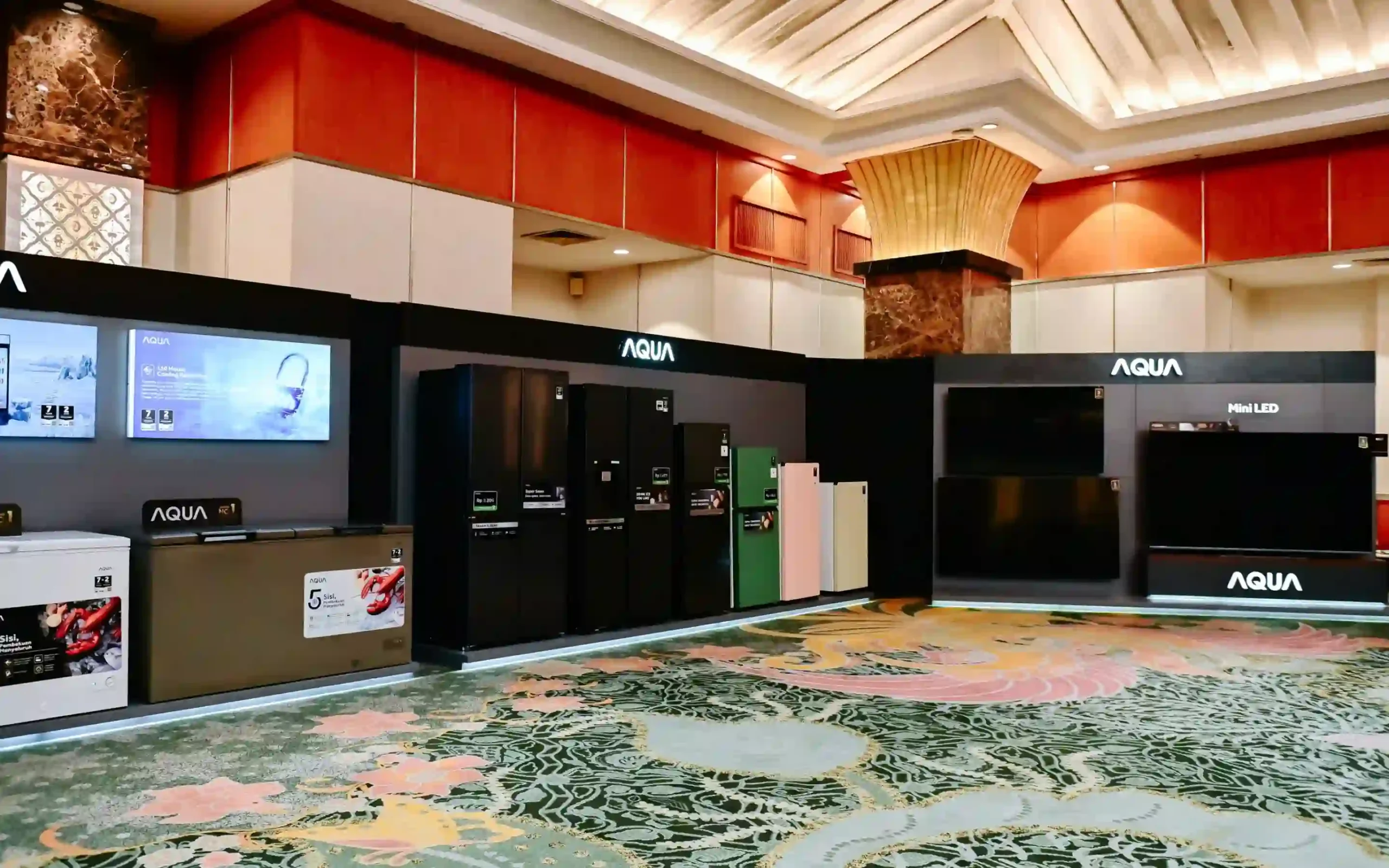 AQUA product display at gathering event